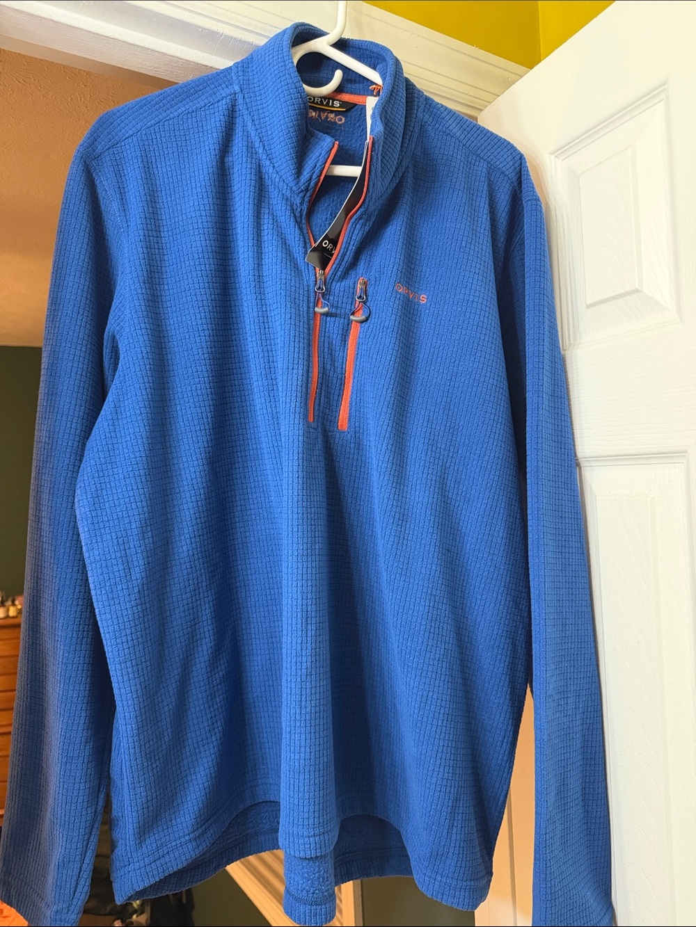 Orvis Grid Fleece Quarter Zip NWT